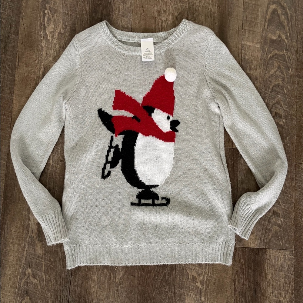 Gray Penguin Sweater